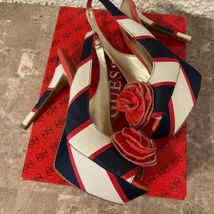Guess peep toe heels
